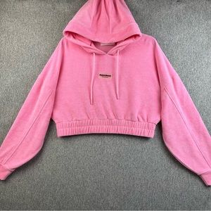 Supply And Demand New York City Pink Terry Cropped Hoodie New Women’s Size S